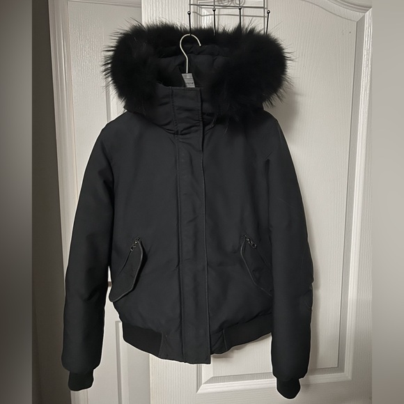 Navy Blue Black Mink Mackage Bomber - Picture 4 of 6